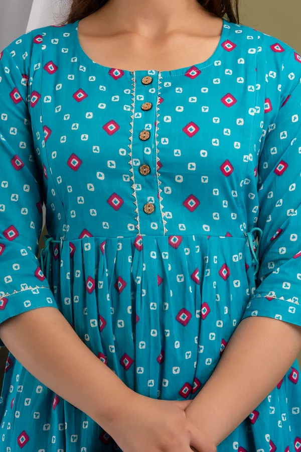 Aqua_Blue_Cotton_Maternity_Gown_By_Nevisha_Style